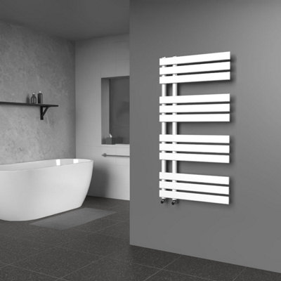 B&Q -  White Open-Flat Designer Towel Radiator 1180mm (H) X 600mm (W)