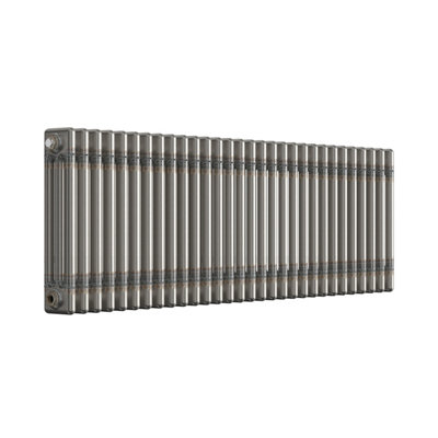 B&Q -  Bare Metal Lacquer Horizontal 3 Column Traditional Radiator 500mm (H) X 1370mm (W)