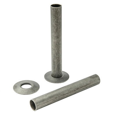 Lux Heat Pewter 18mm X 130mm Radiator Pipe Sleeving Kit from B&Q