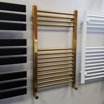B&Q -  Brass Ladder Towel Radiator 800mm (H) X 500mm (W)
