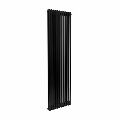 B&Q -  Vertical 2 Column Radiator Black 1800 mm X 560 mm2 Column12 SectionsMild Steel