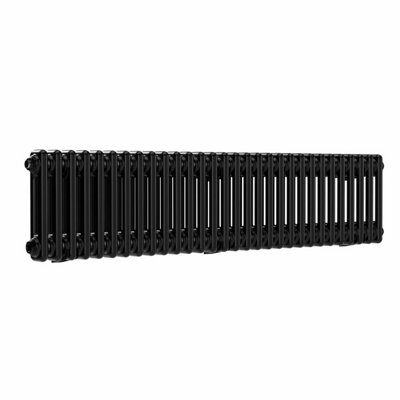 B&Q -  Horizontal 2 Column RadiatorBlack300 mm X 1370 mm