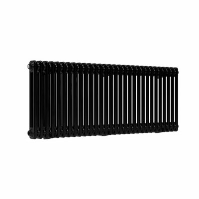 B&Q -  Horizontal 2 Column RadiatorBlack500 mm Height X 1370 mm Width