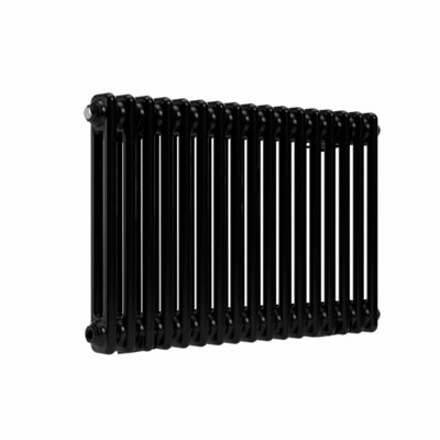 B&Q -  Horizontal 2 Column Radiator Black 500 mm X 785 mm Lux 2Col-500-785