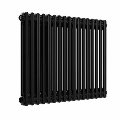 B&Q -  Horizontal 2 Column Radiator Black 600 mm X 785 mm Lux 2Col-600-785.