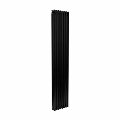 B&Q -  Vertical 3 Column Radiator Black 1800 mm X 380 mm3 Columns8 Sections.