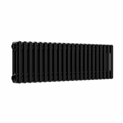 B&Q -  Horizontal 3 Column Radiator Black300 mm Height X 1010 mm WidthLux 3Col-300-1010