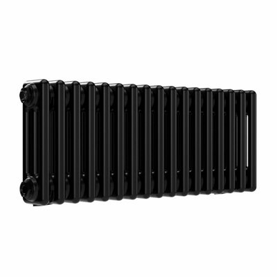 B&Q -  Horizontal 3 Column Radiator Black300 mm X 785 mmLux 3Col-300-785