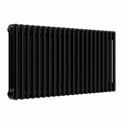 B&Q -  Horizontal 3 Column RadiatorBlack500 mm Height X 1010 mm Width.