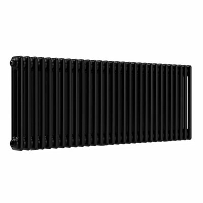B&Q -  Horizontal 3 Column Radiator Black 500 mm X 1370 mm1518 W3 Column