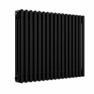 B&Q -  Horizontal 3 Column Radiator Black 600 mm X 785 mmLux 3Col-600-785.