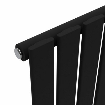 B&Q -  Flat Horizontal Radiator Black 400 mm X 420 mm Single Panel Flat-400-420S