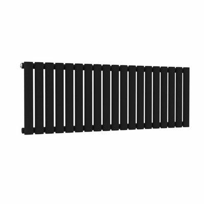 B&Q -  Oval Horizontal Radiator Black 400 mm X 1140 mmSingle Panel.