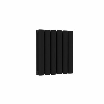 B&Q -  Oval Horizontal Radiator Black 400 mm X 360 mm Double Panel Lux Oval-400-360D
