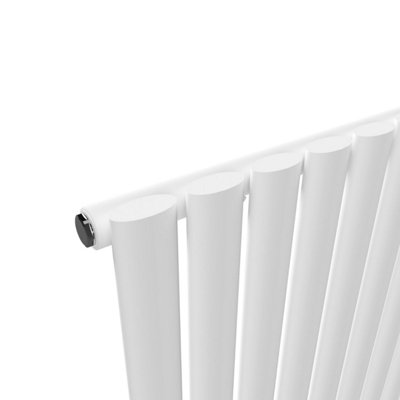 B&Q -  Oval Horizontal Radiator White 400 mm X 360 mmSingle Panel.