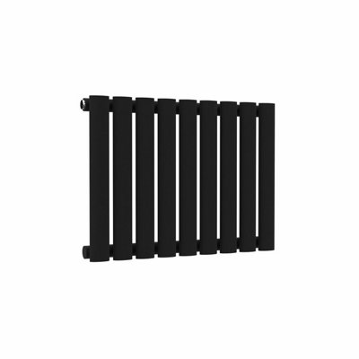 B&Q -  Oval Horizontal RadiatorBlack400 mm X 540 mm (Single)