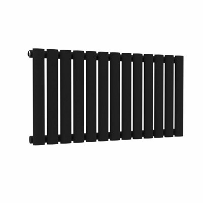 B&Q -  Oval Horizontal Radiator Black 400 mm X 780 mmSingle Panel.