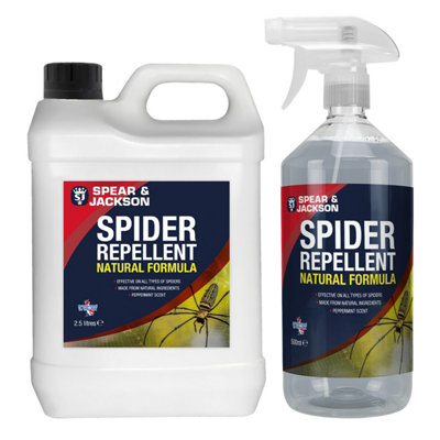 Spear & Jackson Spider Repellent 2.5L Plus 500Ml Trigger Spray from B&Q