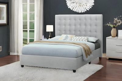 Sareer Furniture Sareer Bailey BedBed In A BoxContemporary Grey Upholstered Bed from B&Q