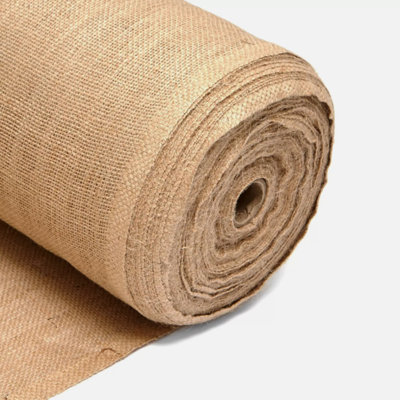 Sophie Laurence Natural Hessian Upholstery Fabric 72"w Jute Sack Craft Garden Use X 50 Metre Roll from B&Q