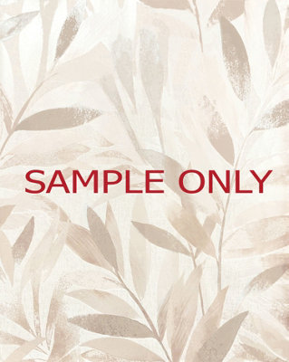 Arthouse Rasch Fiji Leaf Neutral Wallpaper Roll Bedroom Living Room Hallway Wall Decor Sample Only from B&Q