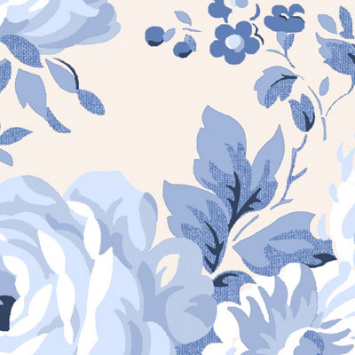 Cath Kidston Hackney Rose Glass Splashback SampleBlue (100X100mm) from B&Q