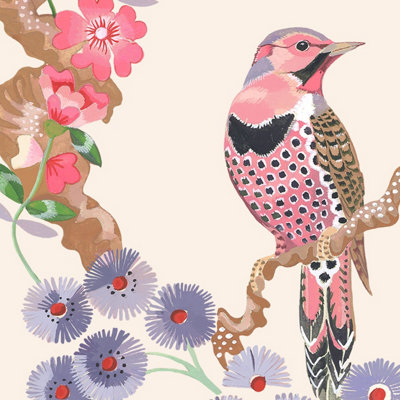 Cath Kidston Birds & Berries Glass Splashback Sample (100X100mm) from B&Q