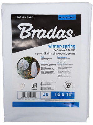 AP Supplies 30G Non-Woven Frost Protect Fleece 1.6M X 10M from B&Q