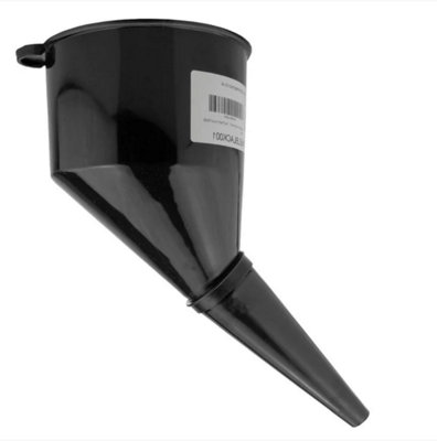 B&Q -  Fuel Funnel With Fine Mesh Filter And Handle For Easy RefillingThick Plastic Fuel Funnel (Black)