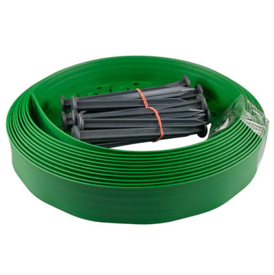 AP Supplies Lawn Border SetEasy Border 40mm Green 10M With Pegs from B&Q