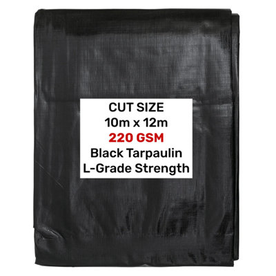 AP Supplies Black/silver L-Grade Tarpaulin 10M X 12M from B&Q