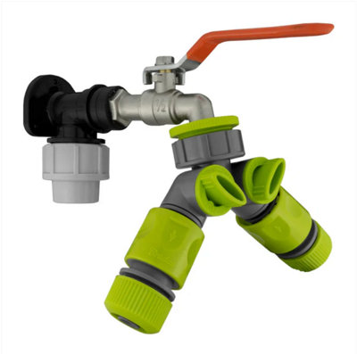AP Supplies Wall Flange Kit 20mm MdpeLever Tap & Two Way Splitter & Connectors from B&Q
