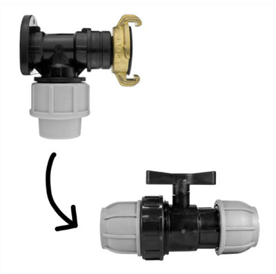 AP Supplies Wall Flange Kit 20mm MdpeGeka & In Line Valve from B&Q