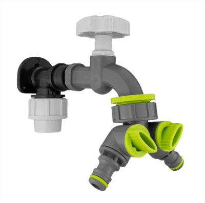 AP Supplies Wall Flange Kit 20mm MdpePp Bib Tap With Tap Splitter from B&Q