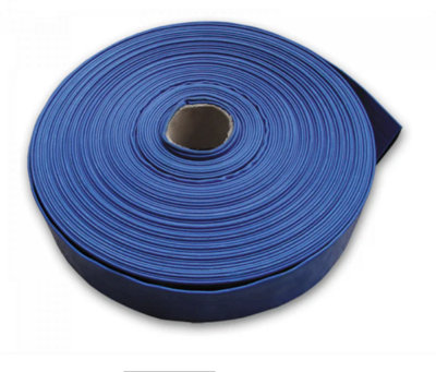 AP Supplies 50 MetersLay Flat 1" / 25mm Water Discharge Aqua Hose Pipe Pump Irrigation Pvc 2-6 Bar from B&Q