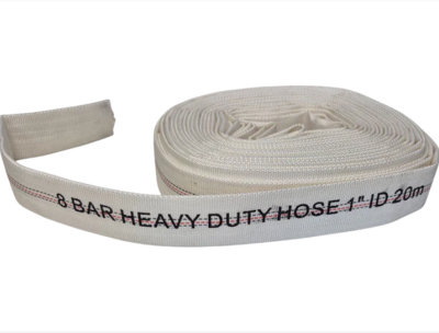 AP Supplies 20 MetersLay Flat 2" / 50mm Lined Water Discharge Aqua Hose Pipe Pump Irrigation 8-24 Bar from B&Q