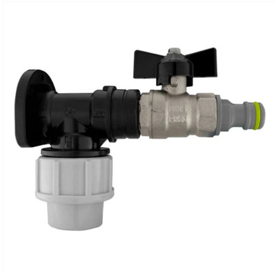 AP Supplies Wall Flange Kit 20mm MdpeBib Valve 1/2"bsp & Snap On from B&Q