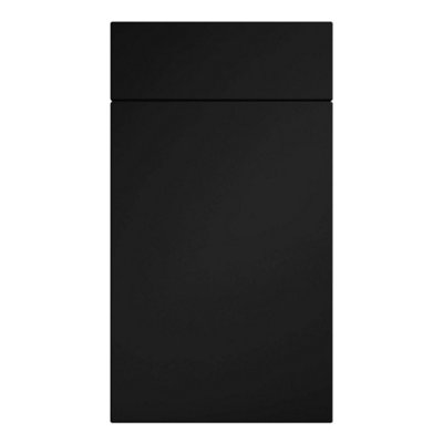 Premium Kitchens Ethos Matt Black Modern Drawerline Door & Drawer Front Cabinet Door (W)500mm (H)715mm (T)18mmPack Of 2 from B&Q