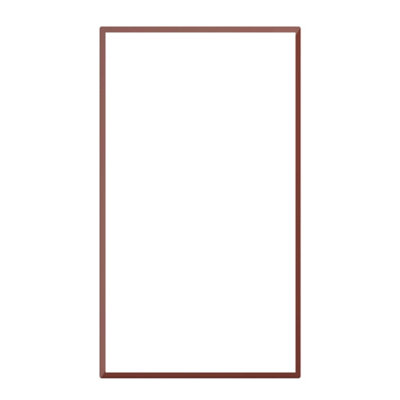 Premium Kitchens Ethos Matt Red Modern Glazed Cabinet Door (W)500mm (H)715mm (T)18mm from B&Q