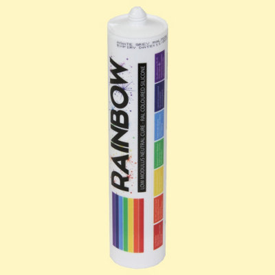 GreenBrokers Rainbow Ral 1015 Light Ivory Coloured Silicone Sealant  300Ml Durable & Anti-Mould For KitchenBathroom & Showers from B&Q
