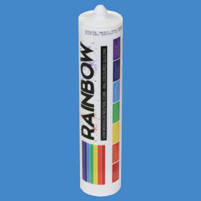 B&Q -  Rainbow Ral 5012 Light Blue Coloured Silicone Sealant  300Ml Durable & Anti-Mould For KitchenBathroom & Showers