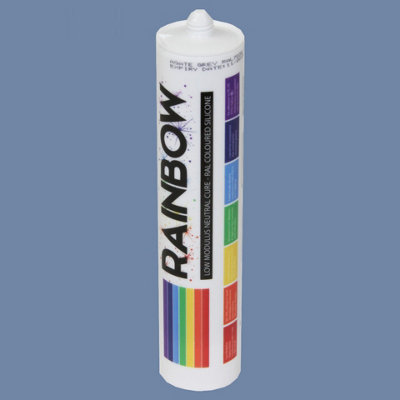 GreenBrokers Rainbow Ral 5014 Pigeon Blue Coloured Silicone Sealant  300Ml Durable & Anti-Mould For KitchenBathroom & Showers from B&Q