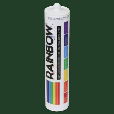 Brokers Rainbow Ral 6009 Fir Coloured Silicone Sealant 300Ml Durable & Anti-Mould For Kitchen, Bathroom & Showers Green