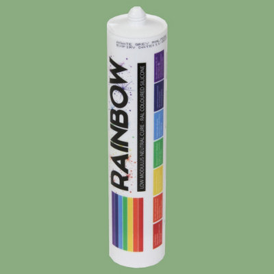 GreenBrokers Rainbow Ral 6021 Pale Green Coloured Silicone Sealant  300Ml Durable & Anti-Mould For KitchenBathroom & Showers from B&Q