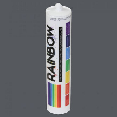 Greenbrokers Grey Rainbow Ral 7015 Slate Coloured Silicone Sealant Durable & Anti-Mould For Kitchen, Bathroom & Showers 300Ml