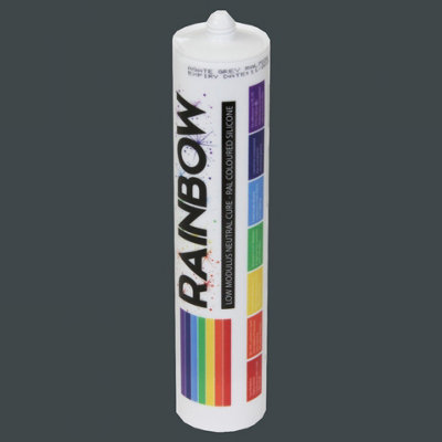 Greenbrokers Rainbow Ral 7016 Coloured Silicone Sealant 300Ml Durable & Anti-Mould For Kitchen, Bathroom & Showers Anthracite