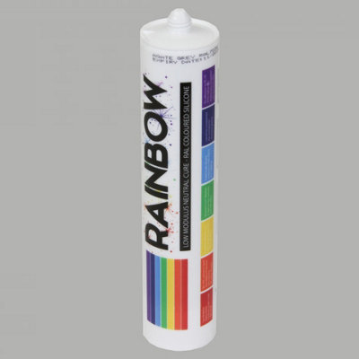 GreenBrokers Rainbow Ral 7038 Agate Grey Coloured Silicone Sealant  300Ml Durable & Anti-Mould For KitchenBathroom & Showers from B&Q
