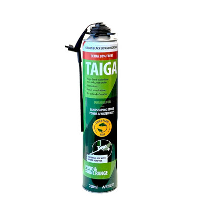 B&Q -  Taiga Black Pu Landscape Pond & Waterfall Foam 700MlApplicator + Gloves IncludedMulti Use