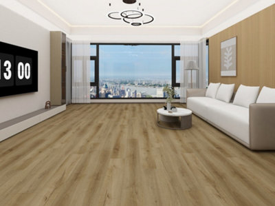Woods Click Spc Oak Vinyl Flooring Waterproof Lvt 4.4mm Wood Effect Only 18.49 Per M2
