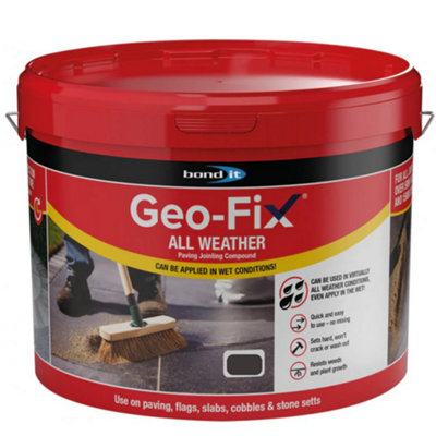 Bond It Geo-Fix All Weather Ready Jointing Patio Paving Compound GroutGraphite14Kg from B&Q